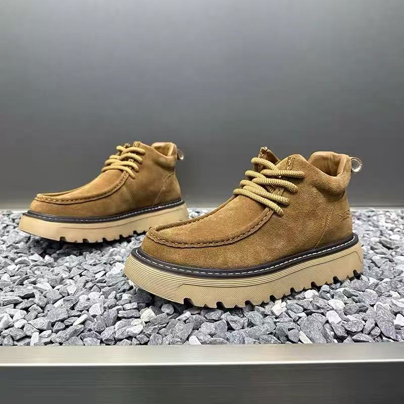 Street Fashion Walk - Automne hiver hommes plate-forme bottes concepteur