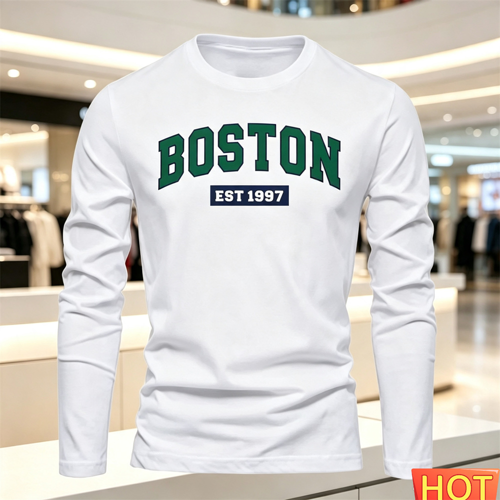 Fashion Streetwear - T-shirt à manches longues pour hommes,