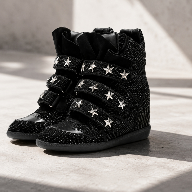 Street Fashion Walk - Bottines à strass pour femmes, bottes