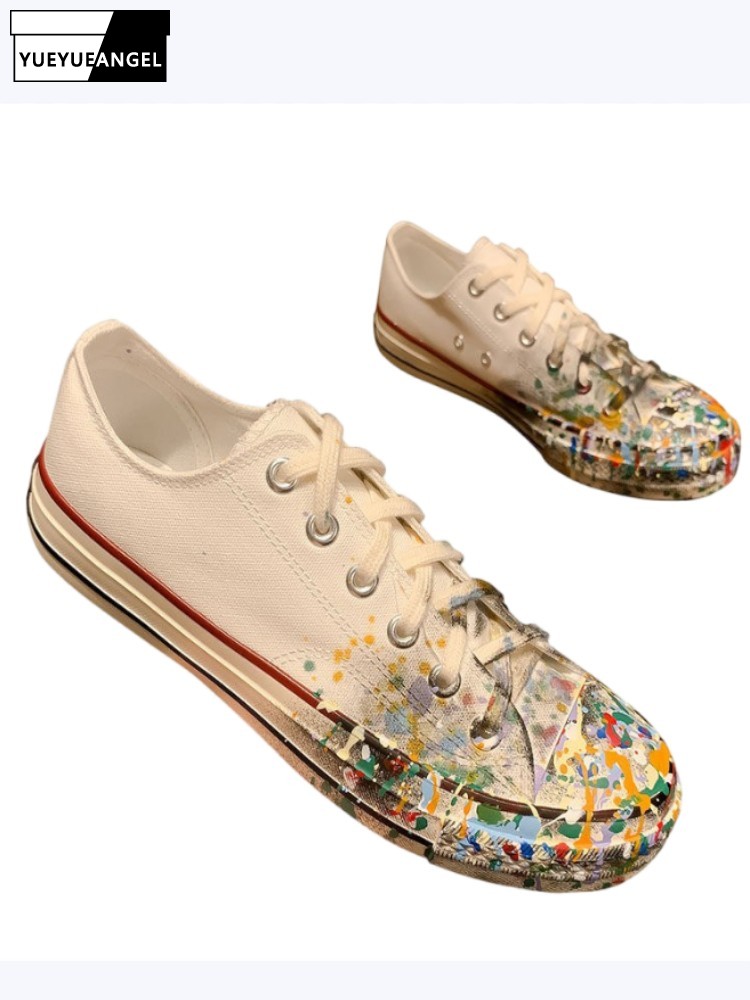 Street Fashion Styles - Nouvelles Chaussures Décontractées Blanches en Toile