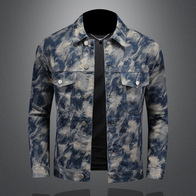 Street Fashion Men 2025 - Veste en jean vintage pour hommes,