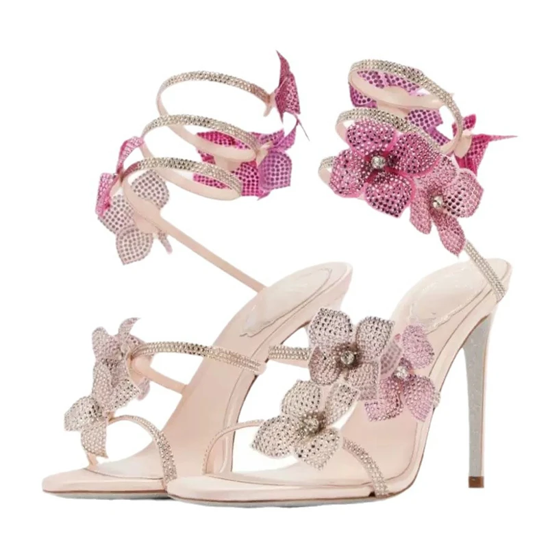 Street Fashion Styles - Eilyken Sexy cristal fleur mince talons