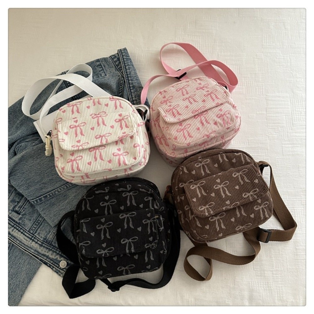 Street Fashion Korea - Petit sac à bandoulière en velours