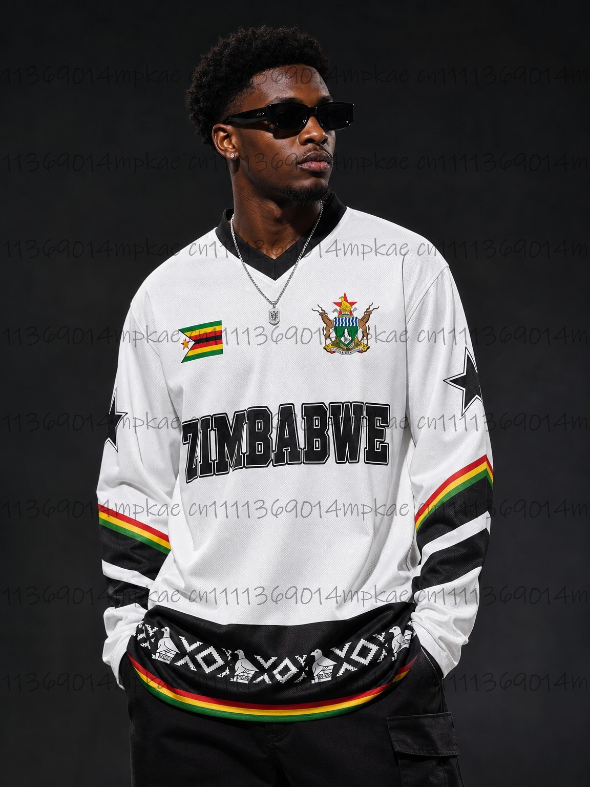 Street Fashion Styles - T-shirt à manches longues col en