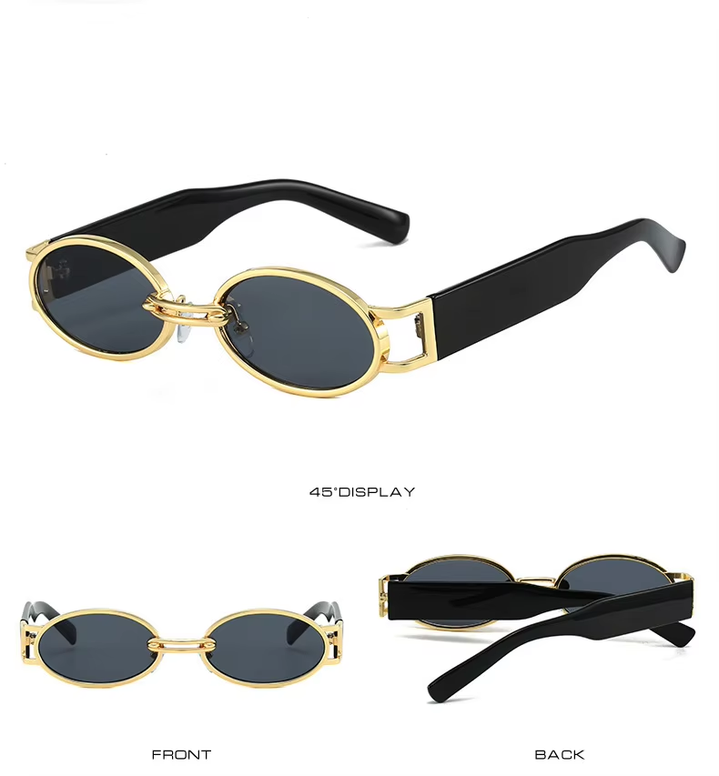 Lunettes de soleil ovales unis - Street Fashion Photography avis et prix