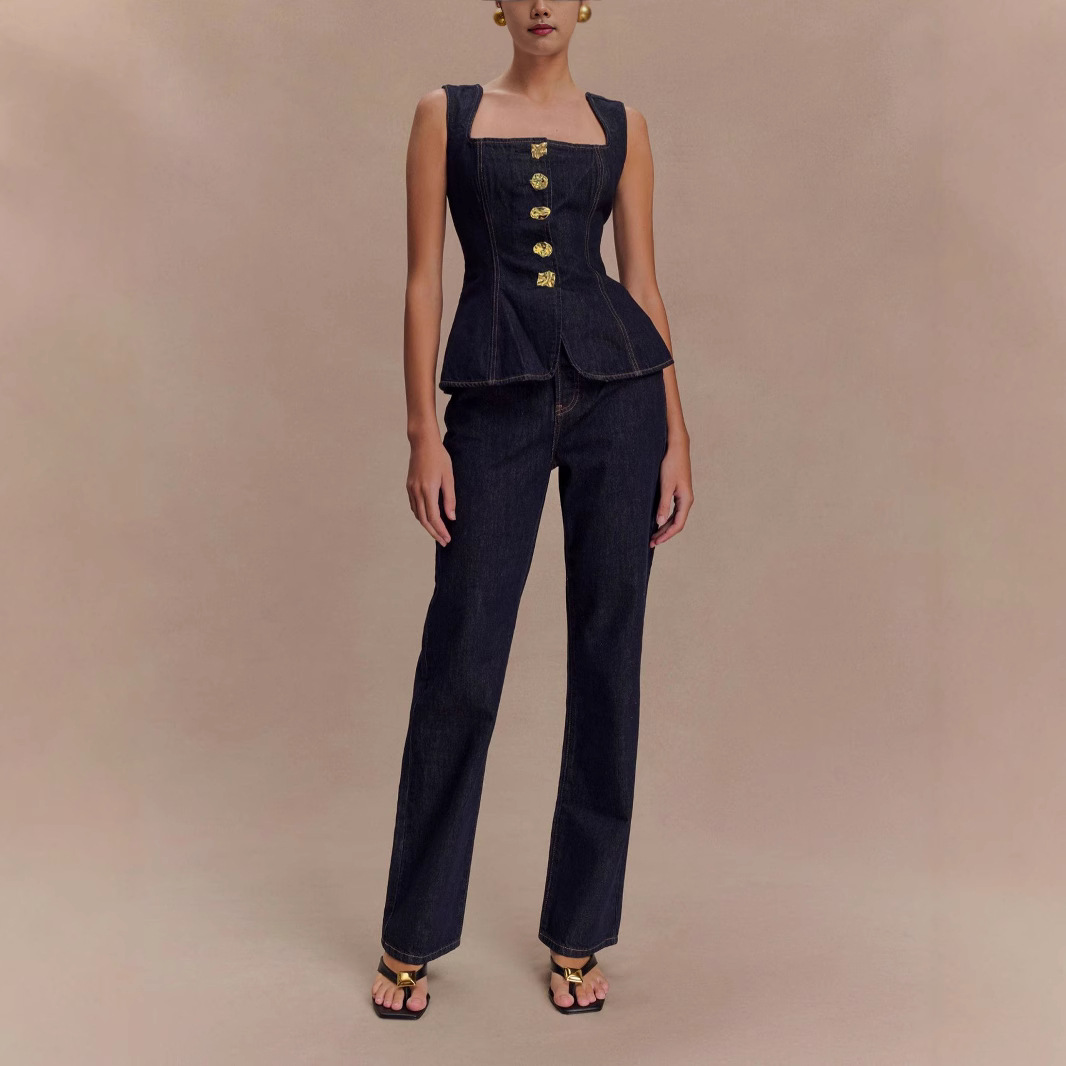 Été Denim pantalon ensembles f - Street Fashion Jeans Women avis et prix