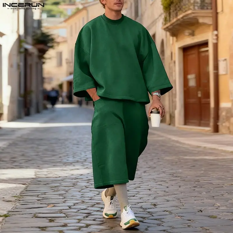Ensemble homme INCERUN, couleu - Fashion Streetwear avis et prix