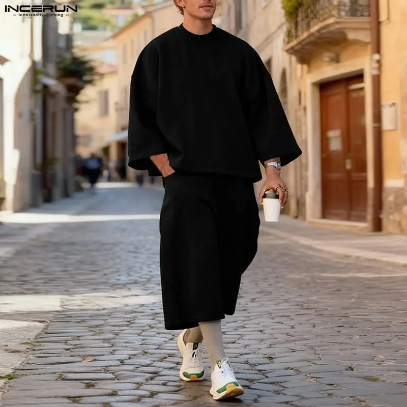 Ensemble homme INCERUN, couleu - Fashion Streetwear avis et prix