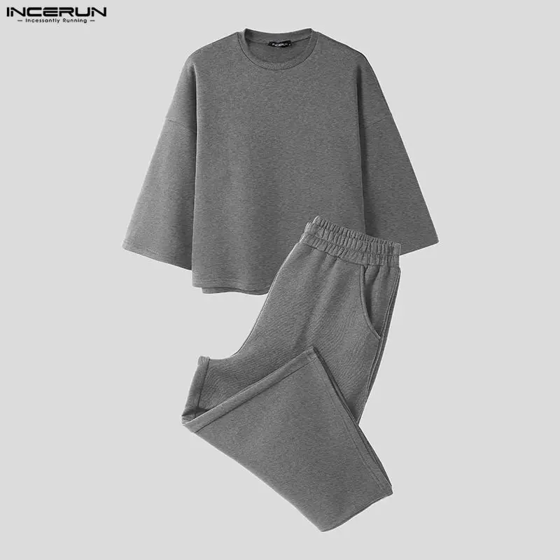 Ensemble homme INCERUN, couleu - Fashion Streetwear avis et prix