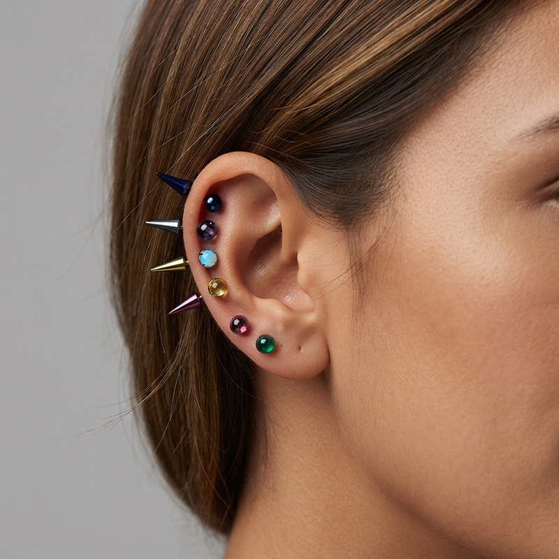 Boucles d'oreilles clous style - Street Fashion Earrings avis et prix