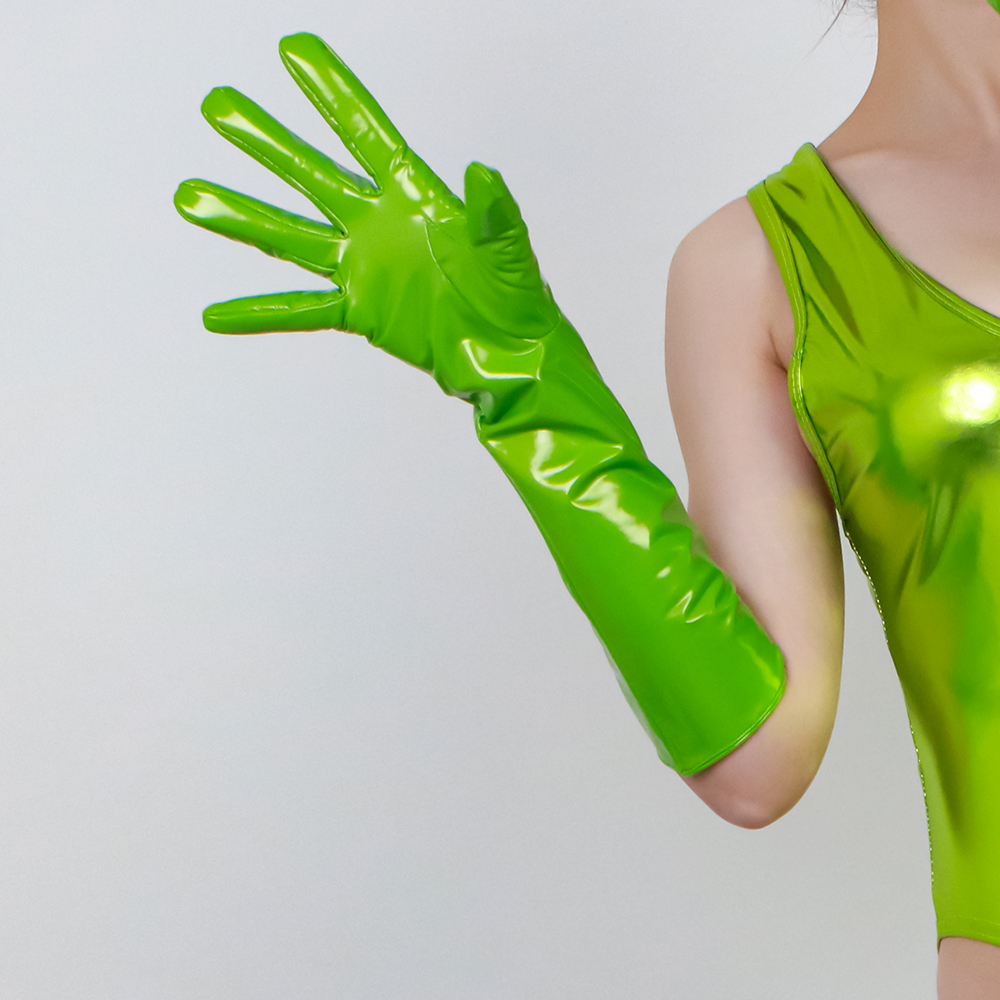 Gants longs en cuir verni de 4 - Street Fashion Photography avis et prix