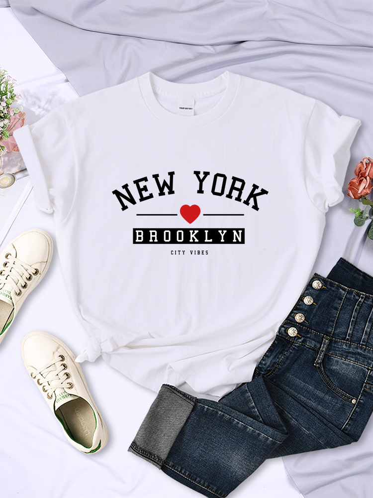 T-shirt à imprimé lettres New  - Street Fashion Vibes avis et prix