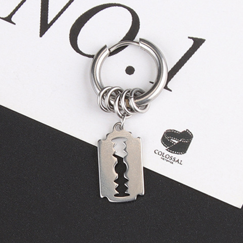 Mode acier inoxydable lame bou - Street Fashion Earrings avis et prix