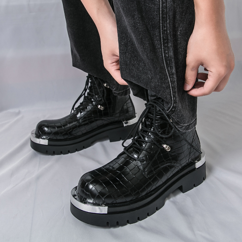 Qualité haut homme bottes de r - Street Fashion Walk avis et prix