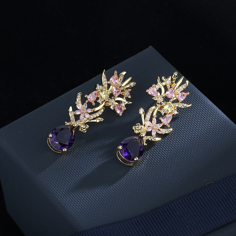 Boucles d'oreilles à fleurs en - Street Fashion Earrings avis et prix