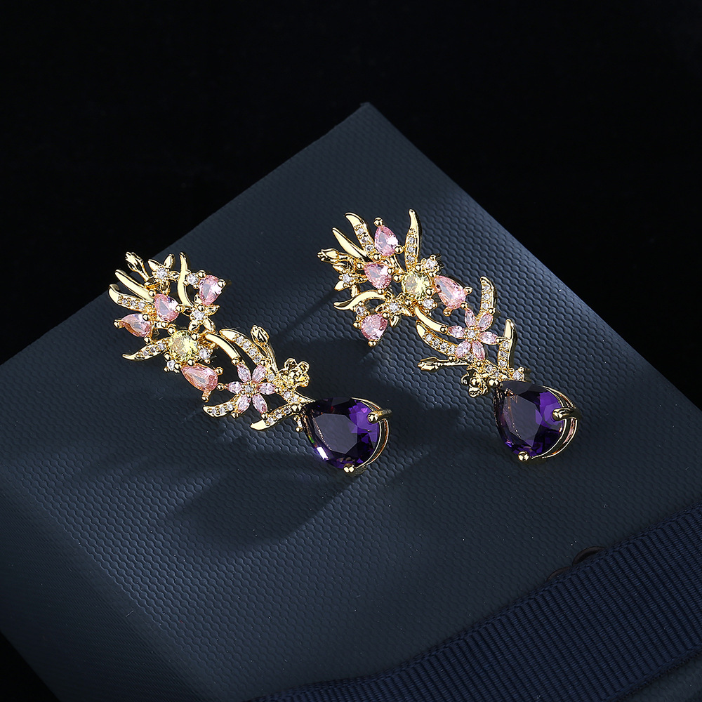 Boucles d'oreilles à fleurs en - Street Fashion Earrings avis et prix