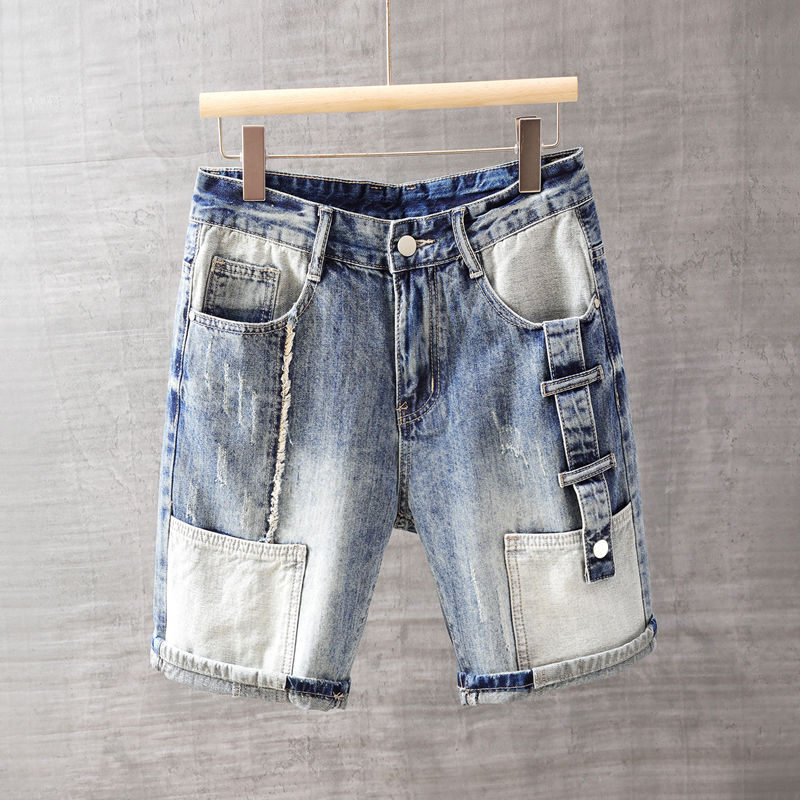 Jean court homme pantalon avec - Street Fashion Korea avis et prix