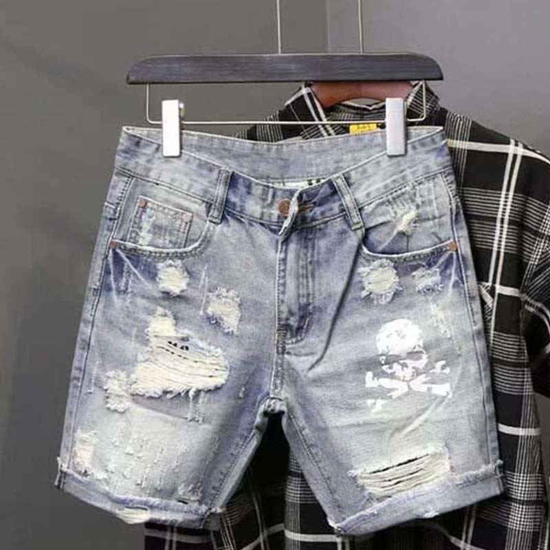 Été hommes usé perle trou mend - Street Fashion Korea avis et prix